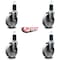 Service Caster 5'' Semi Steel Wheel Swivel 1-5/8'' Expanding Stem Caster Set, 4PK SCC-EX20S514-SSS-158-4 - alternate 2